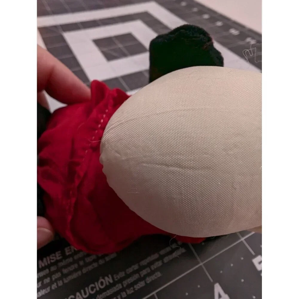 Tom Wat nylon santa ornament stuffed 4 inch‎ Holiday Christmas vintage Rare Find